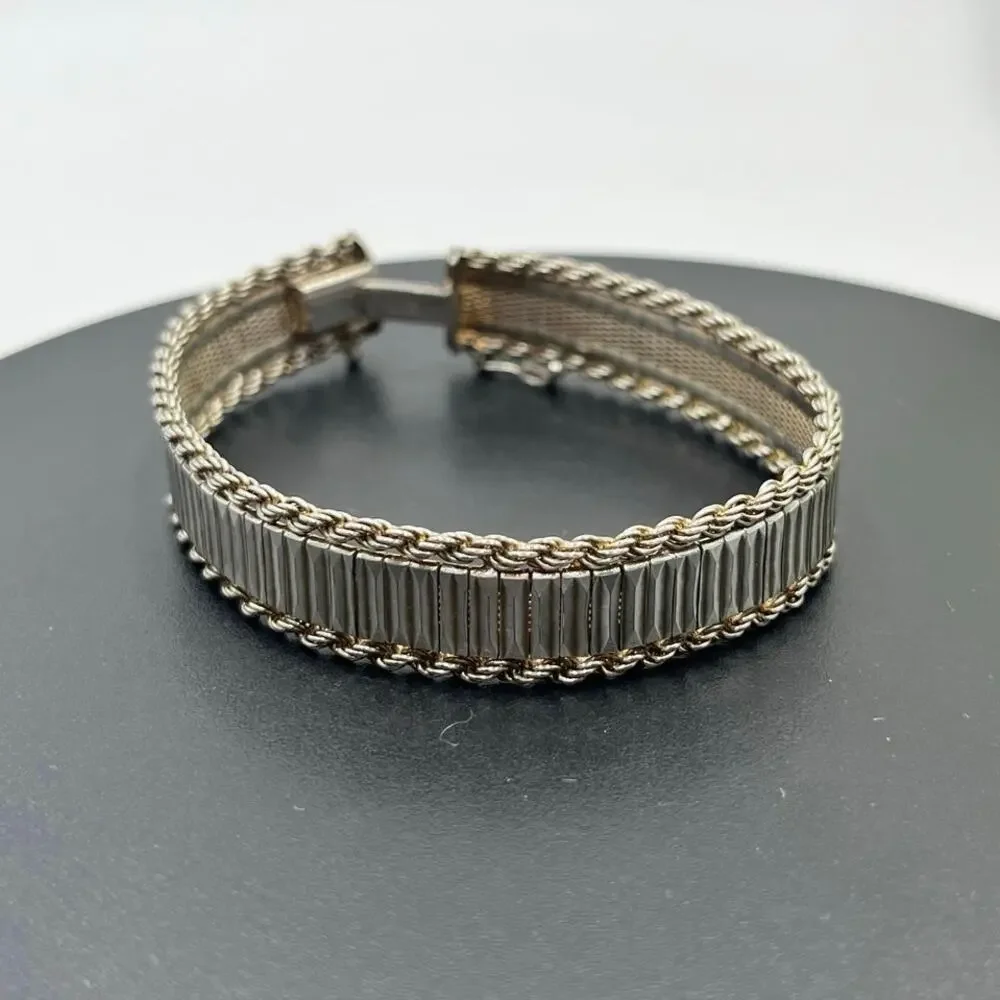 Milor Italy 925 Sterling Silver‎ Rope Chain Elegant Bracelet 7.5
